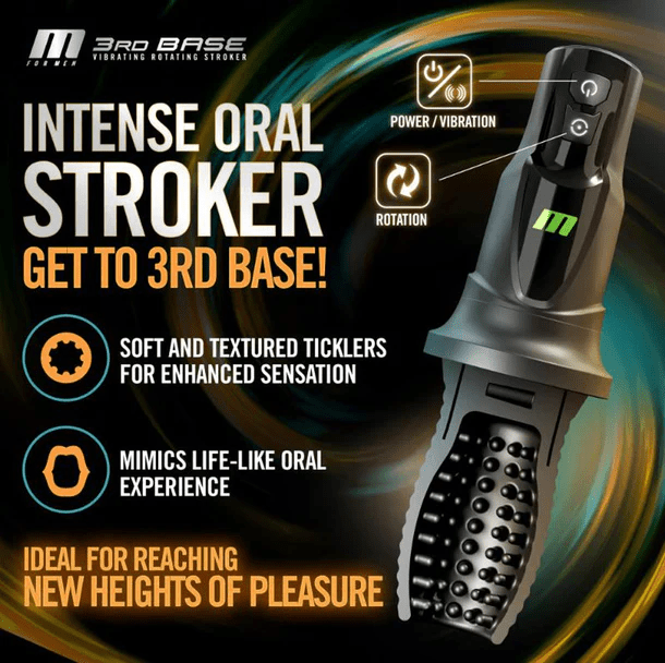 Blush Stroker Blush M for Men 3rd Base Vibrating Rotating Stroker