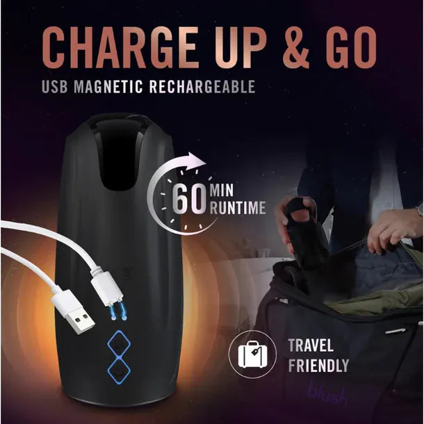 Blush Male Masturbators Blush M for Men Lickety Split Vibrating Penis Head Stimulator