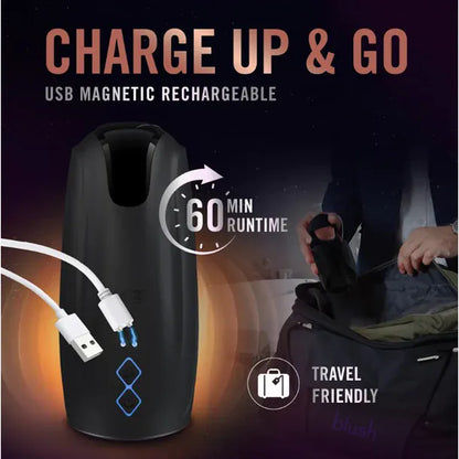 Blush Male Masturbators Blush M for Men Lickety Split Vibrating Penis Head Stimulator