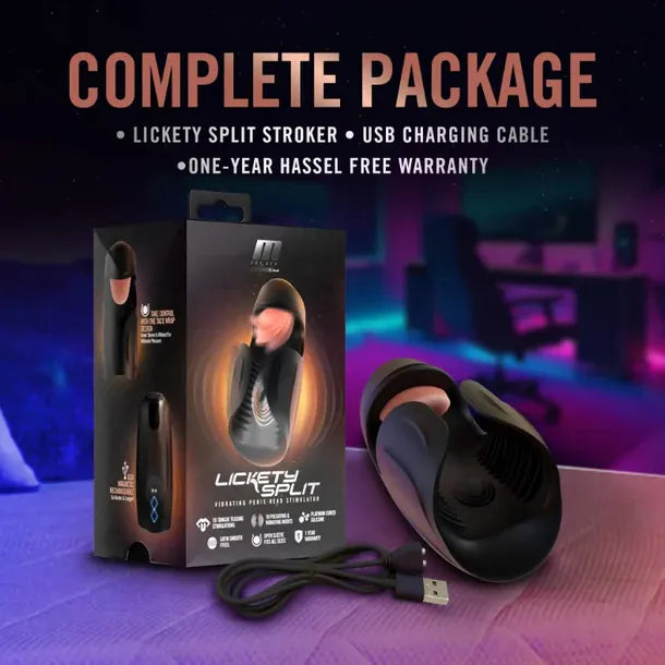 Blush Male Masturbators Blush M for Men Lickety Split Vibrating Penis Head Stimulator