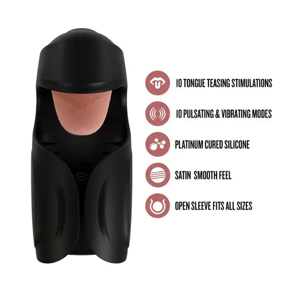 Blush Male Masturbators Blush M for Men Lickety Split Vibrating Penis Head Stimulator