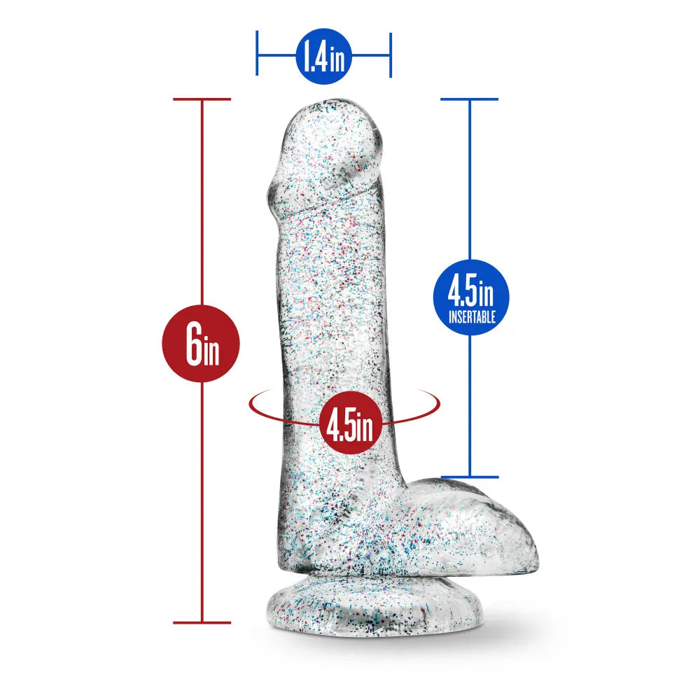 Blush Dildo Blush Naturally Yours 6 Inch Glitter Dildo
