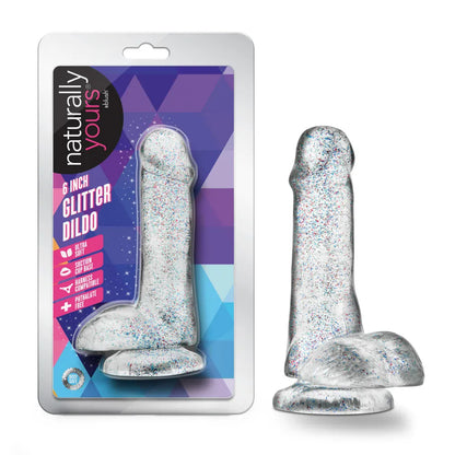 Blush Dildo Blush Naturally Yours 6 Inch Glitter Dildo