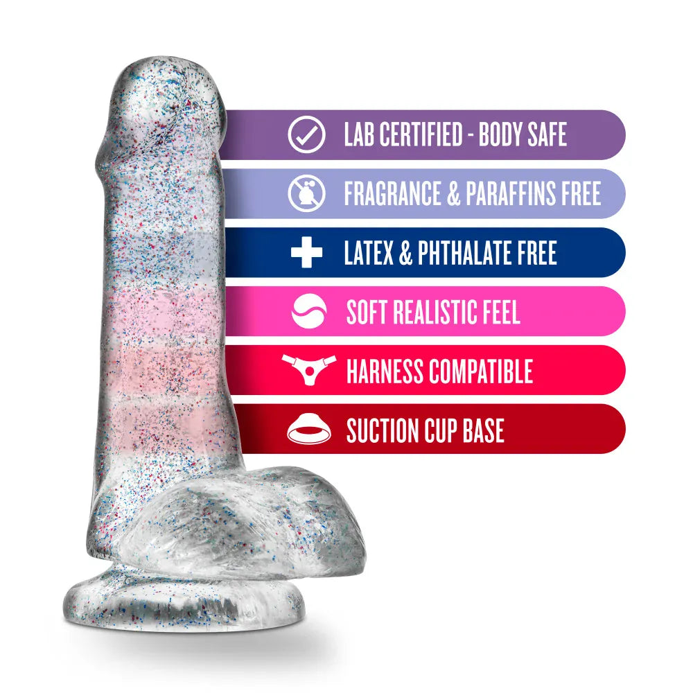 Blush Dildo Blush Naturally Yours 6 Inch Glitter Dildo