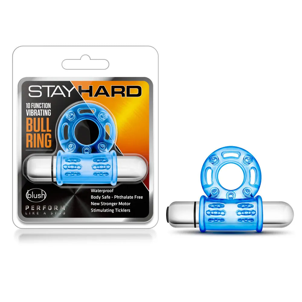 Blush Cock Rings Blush Stay Hard 10 Function Vibrating Bull Ring