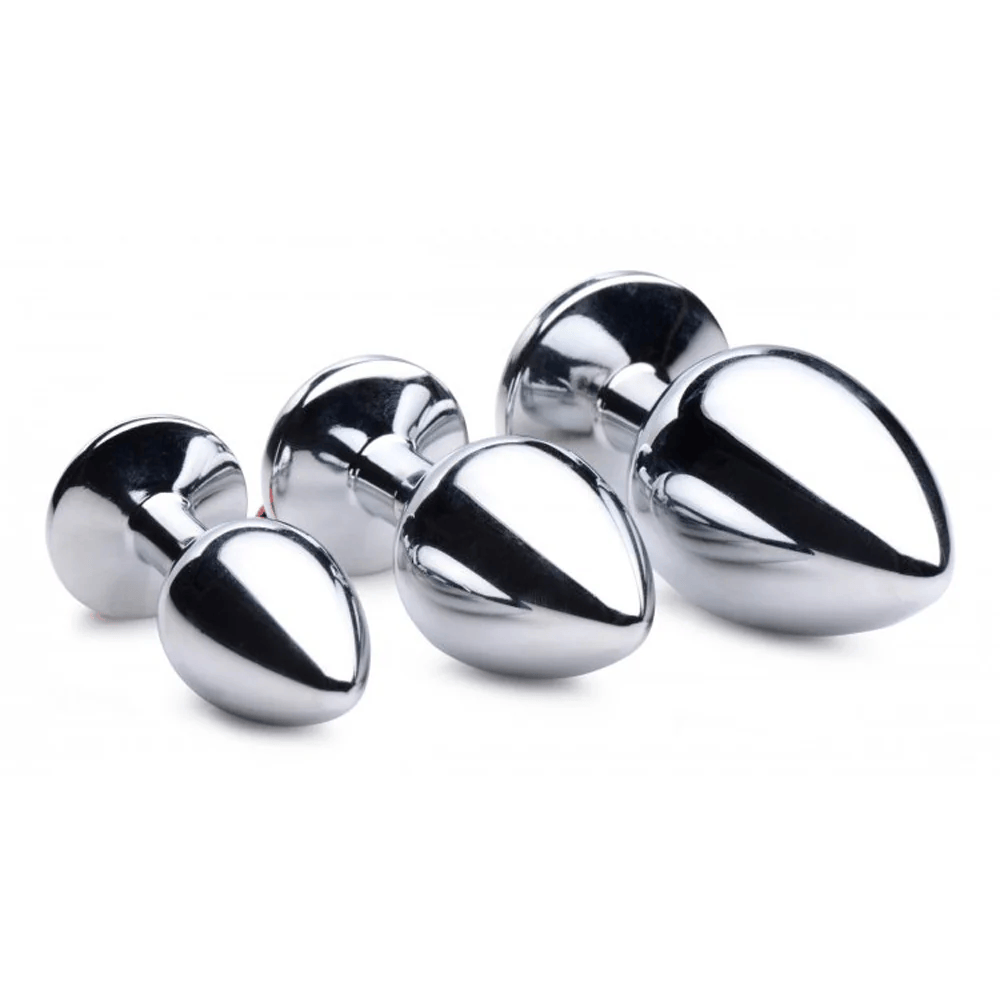 Booty Sparks Anal Toys Booty Sparks Red Gem Anal Plug Set with Jingle Bells