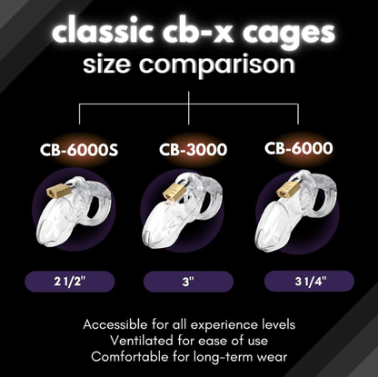 CB-X Chastity Device CB-X CB-6000 Cock Cage Kit Glow in the Dark