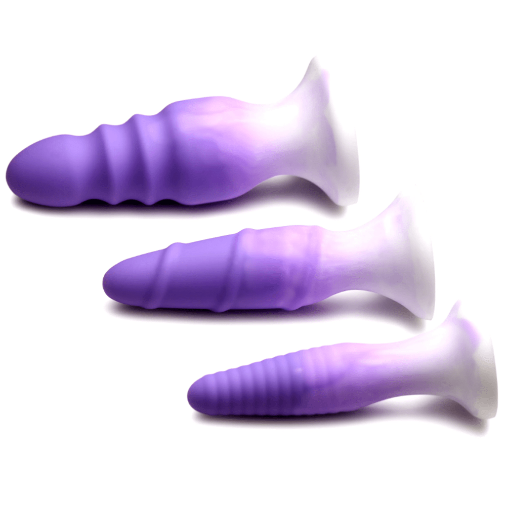 XR LLC 3 piece Silicone Butt Plug Set - Purple