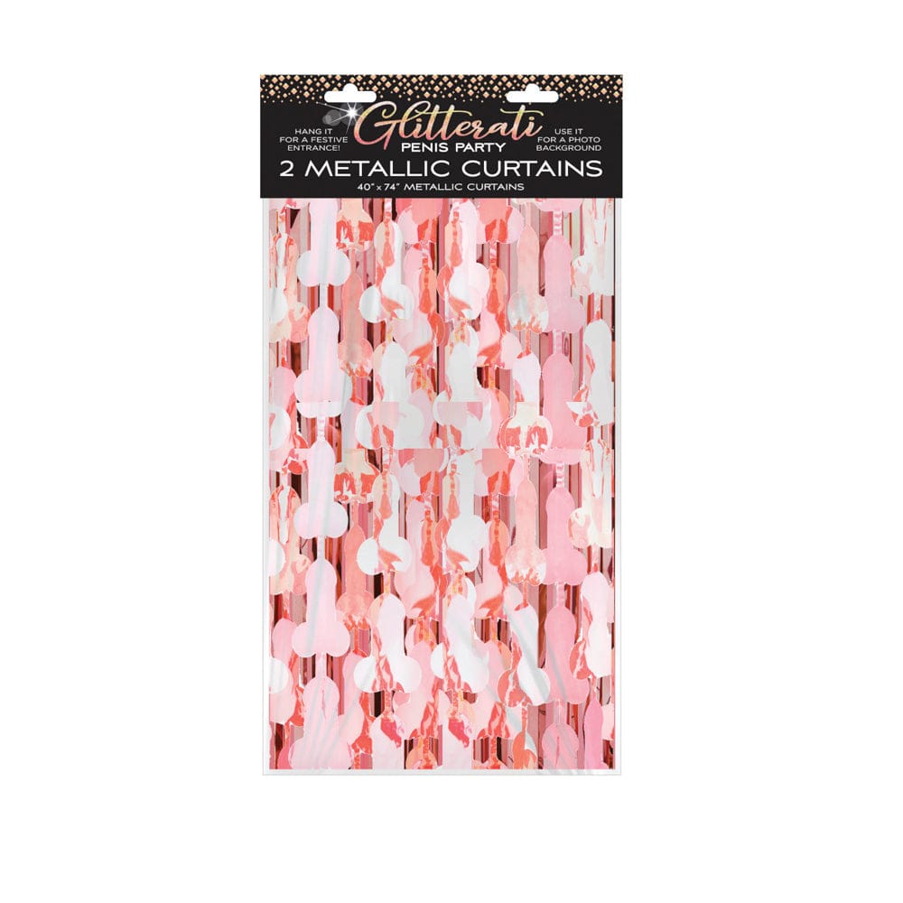 Little Genie Productions Glitterati Penis Metallic Foil Curtain 2