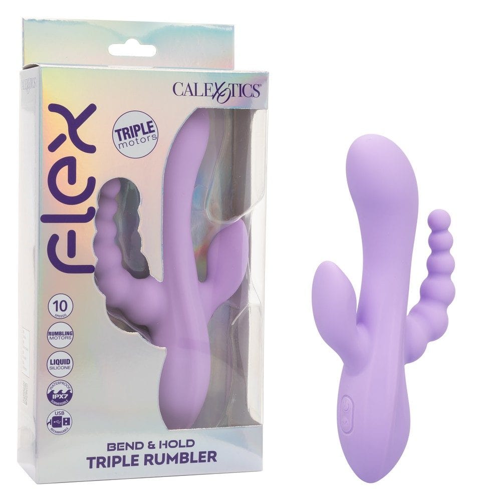CALEXOTICS Rabbit Vibrators Calexotics Flex Bend & Hold Triple Rumbler