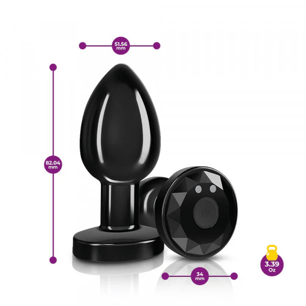 Viben Anal Toys Cheeky Charms Gunmetal Vibrating Metal Plug