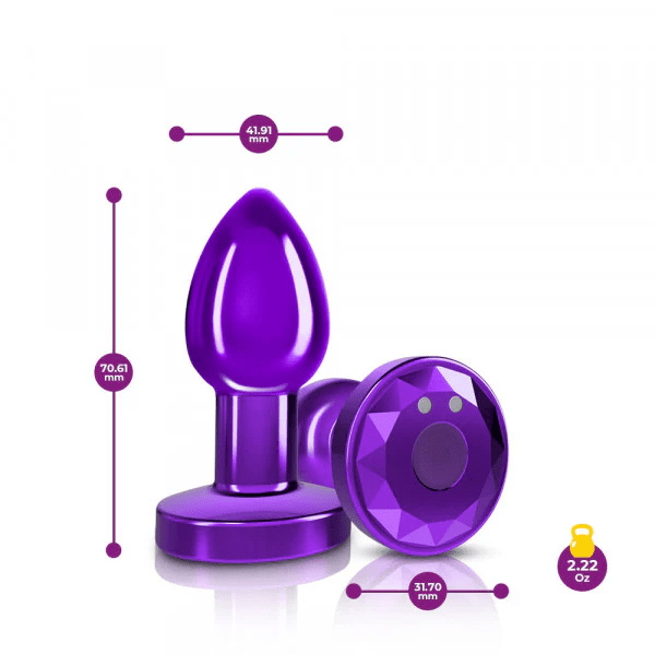 Viben Anal Toys Cheeky Charms Purple Vibrating Metal Plug