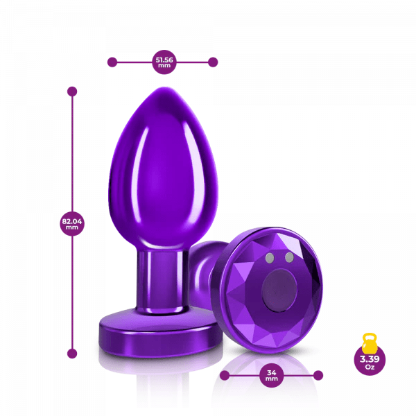 Viben Anal Toys Cheeky Charms Purple Vibrating Metal Plug