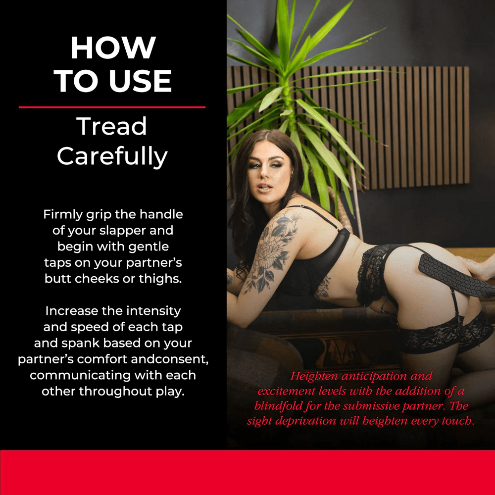 Creative Conceptions BDSM Creative Conceptions Sei Mio Tread Carefully Tyre Textured Spanking Paddle