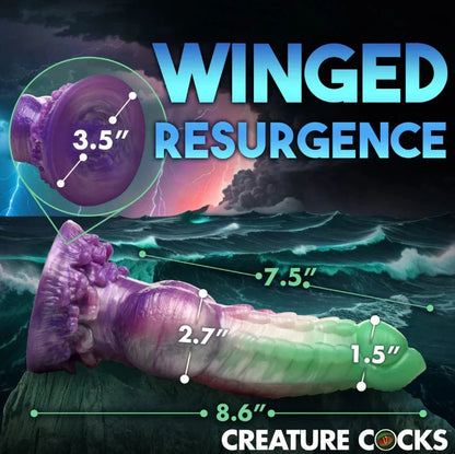 Creature Cocks Creature Cocks Aqua Phoenix Silicone Dildo