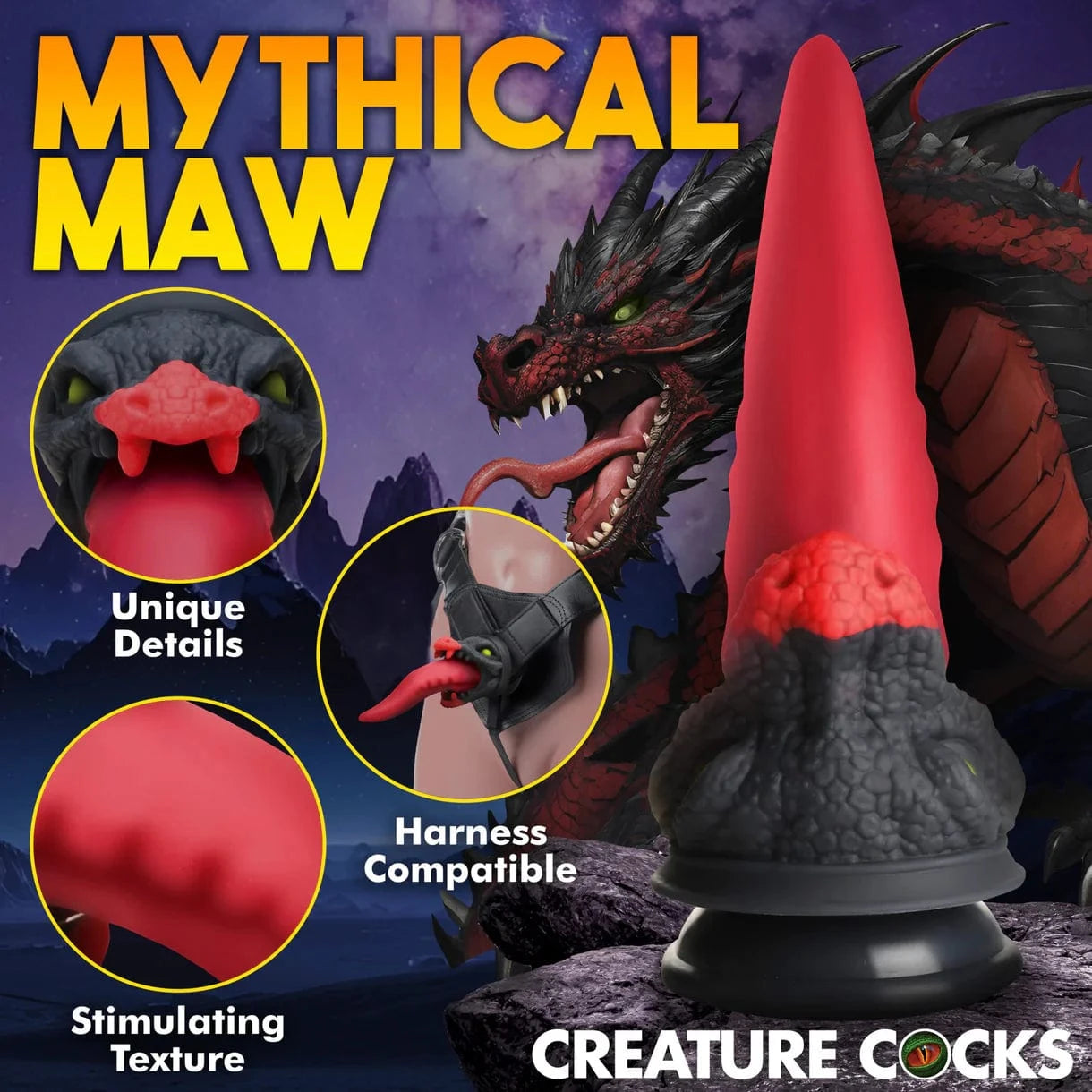Creature Cocks Creature Cocks Dragon Roar Silicone Dildo