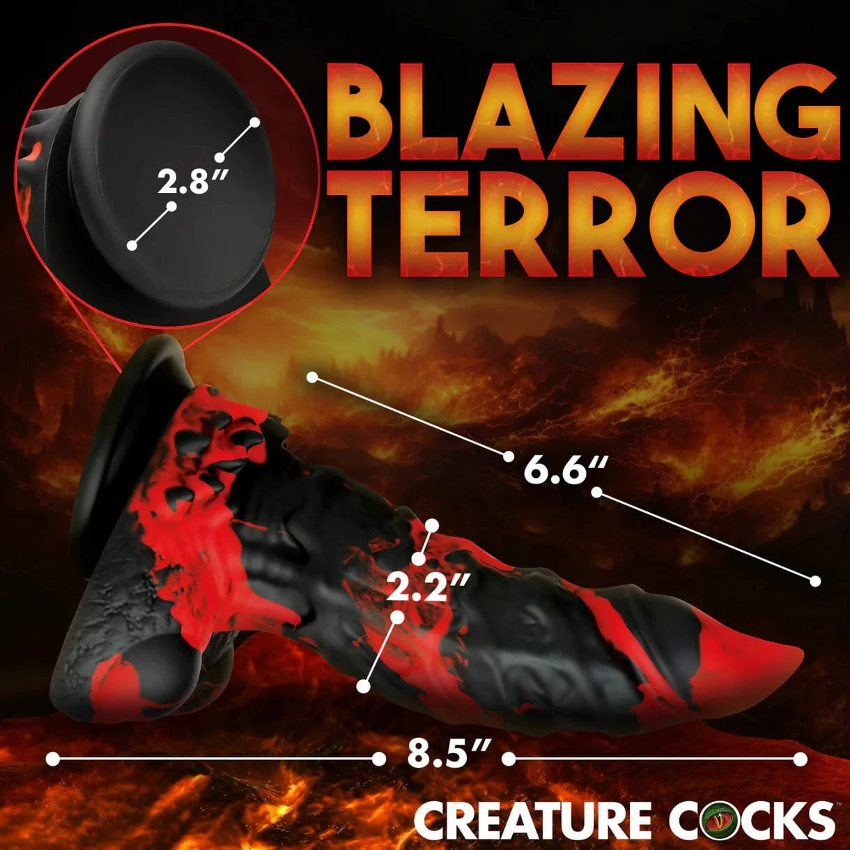 Creature Cocks Creature Cocks Fire Demon Monster Silicone Dildo