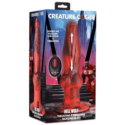 Creature Cocks Dildo Creature Cocks Hell Wolf Thrusting & Vibrating Silicone Dildo