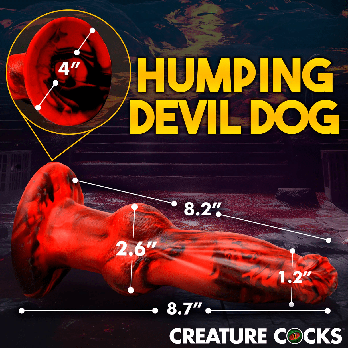 Creature Cocks Dildo Creature Cocks Hell Wolf Thrusting & Vibrating Silicone Dildo