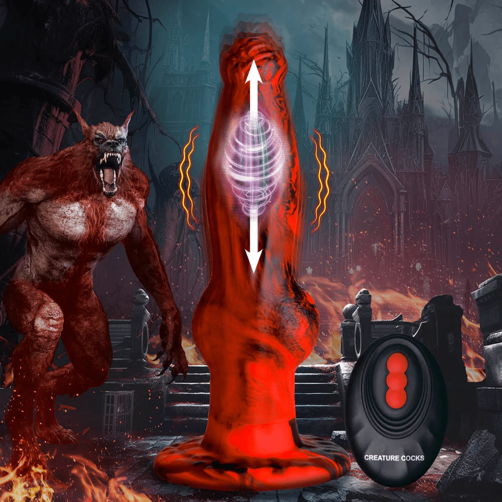 Creature Cocks Dildo Creature Cocks Hell Wolf Thrusting & Vibrating Silicone Dildo