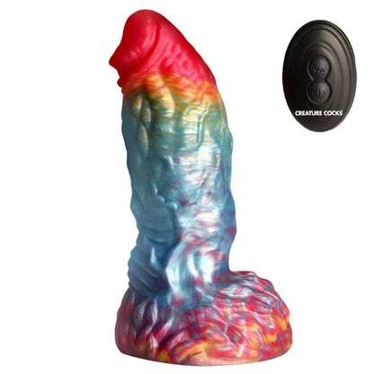 Creature Cocks Creature Cocks Rainbow Phoenix Vibrating Silicone Dildo