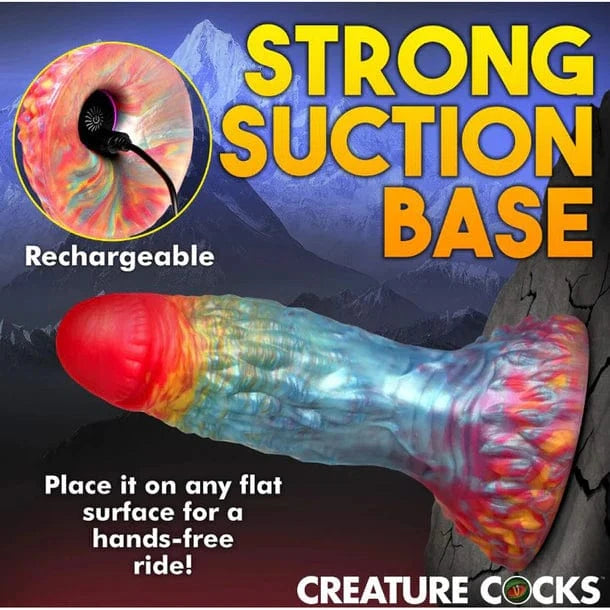 Creature Cocks Creature Cocks Rainbow Phoenix Vibrating Silicone Dildo