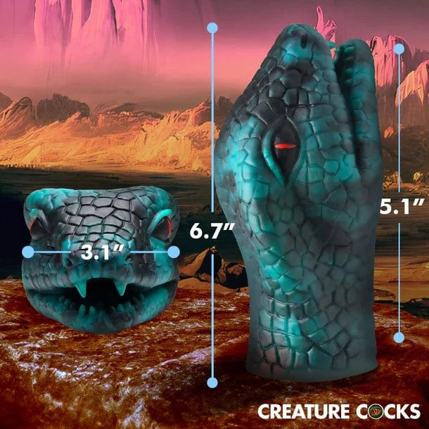 Creature Cocks Creature Cocks Green Serpentine Silicone Stroker