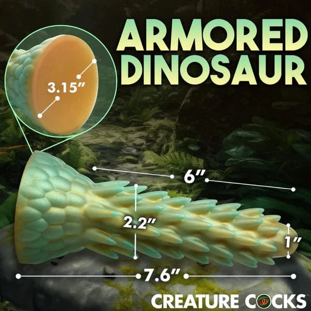 Creature Cocks Creature Cocks Stegosaurus Spiky Reptile Silicone Dildo
