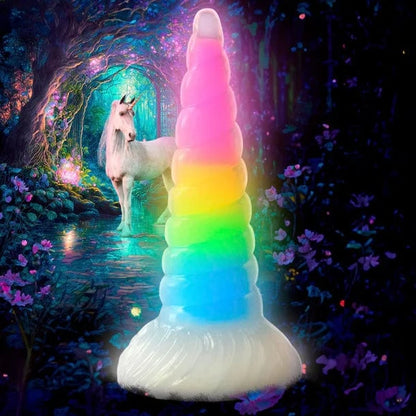 Creature Cocks Creature Cocks Uni-Glow Glow-In-Dark Rainbow Silicone Dildo