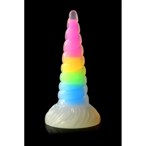 Creature Cocks Creature Cocks Uni-Glow Glow-In-Dark Rainbow Silicone Dildo