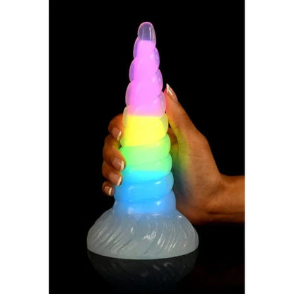 Creature Cocks Creature Cocks Uni-Glow Glow-In-Dark Rainbow Silicone Dildo