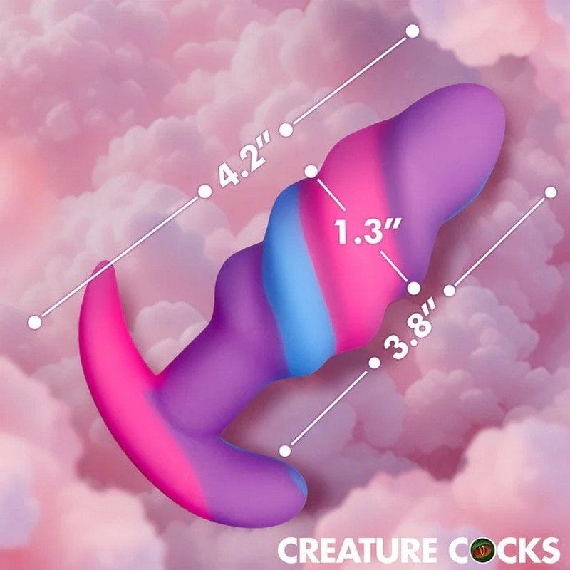 Creature Cocks Butt Plugs Creature Cocks Unicorn Swirl Butt Plug Small