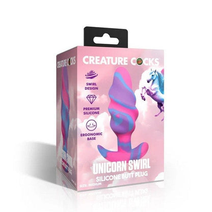 Creature Cocks Anal Toys Creature Cocks Unicorn Swirl Butt Plug Medium