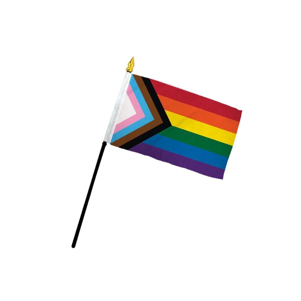 Flags Importer Pride Flags Flags Importer 4" x 6" Progress Stick Pride Flag