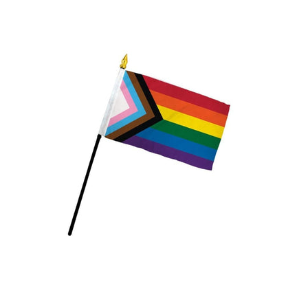 Flags Importer Pride Flags Flags Importer 4" x 6" Progress Stick Pride Flag