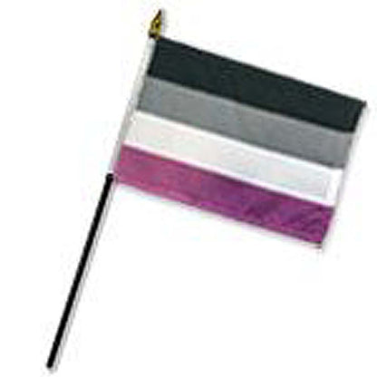 Flags Importer Pride Flags Flags Importer 4"x 6" Asexual Stick Pride Flag