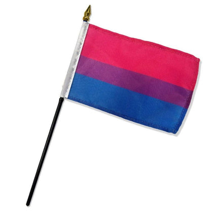 Flags Importer Pride Flags Flags Importer 4"x 6" Bisexual Stick Pride Flag