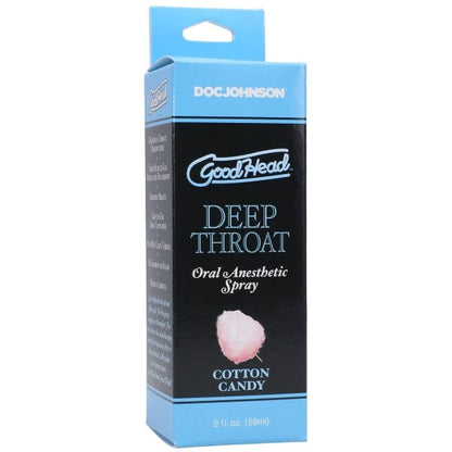Doc Johnson GoodHead Deep Throat Spray packaging in Cotton Candy flavor.
