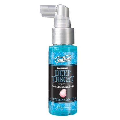 Doc Johnson GoodHead Deep Throat Spray bottle in Cotton Candy flavor.
