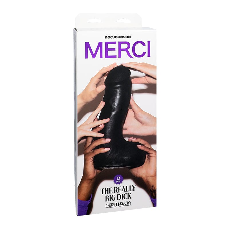 Doc Johnson Dongs & Dildos Doc Johnson Merci The Really Big Dick Black Dildo