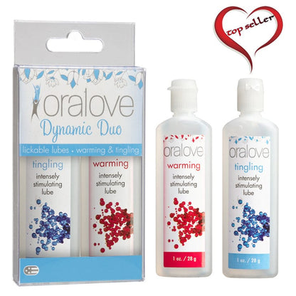 Doc Johnson Flavored Lubes Doc Johnson Oralove Delicious Duo Warming & Tingling Lickable Lube