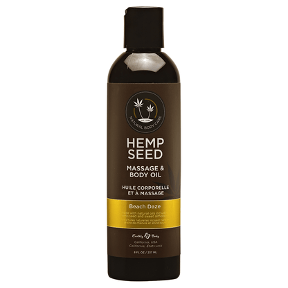 Earthly Body Massage Oil 8oz Earthly Body Hemp Seed Massage Oil Beach Daze