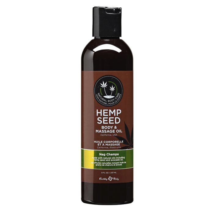 Earthly Body Massage Oil 8oz Earthly Body Hemp Seed Massage Oil Nag Champa