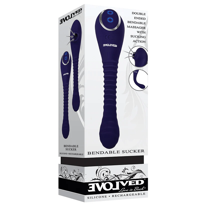 Evolved Clitoral Stimulators Evolved Bendable Sucker Double-Ended Clitoral Stimulator