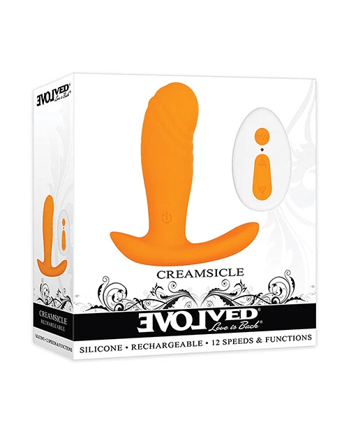 Evolved Vibrator Evolved Creamsicle Remote Controlled Vibrating Probe