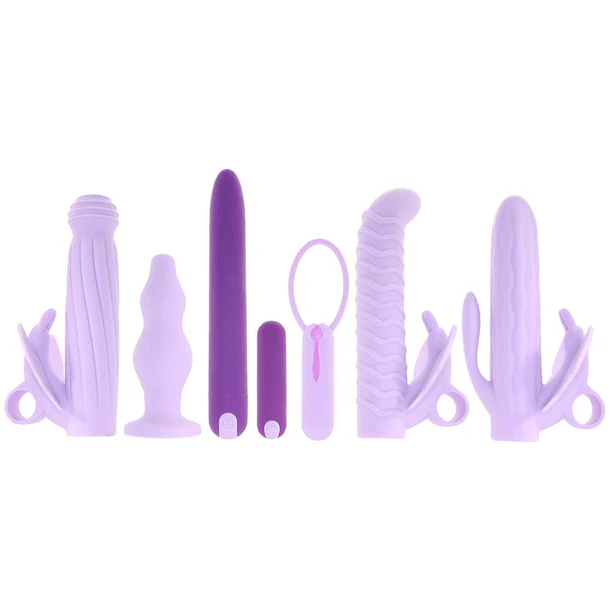 Evolved Vibrators Evolved Lilac Desires 7 Piece Silicone Vibrator Kit