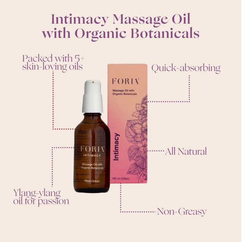 Foria Intimacy Massage Oil with Organic Botanicals - XOXTOYS