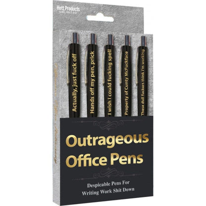 Hott Products Outrageous Office Pens - 5pk