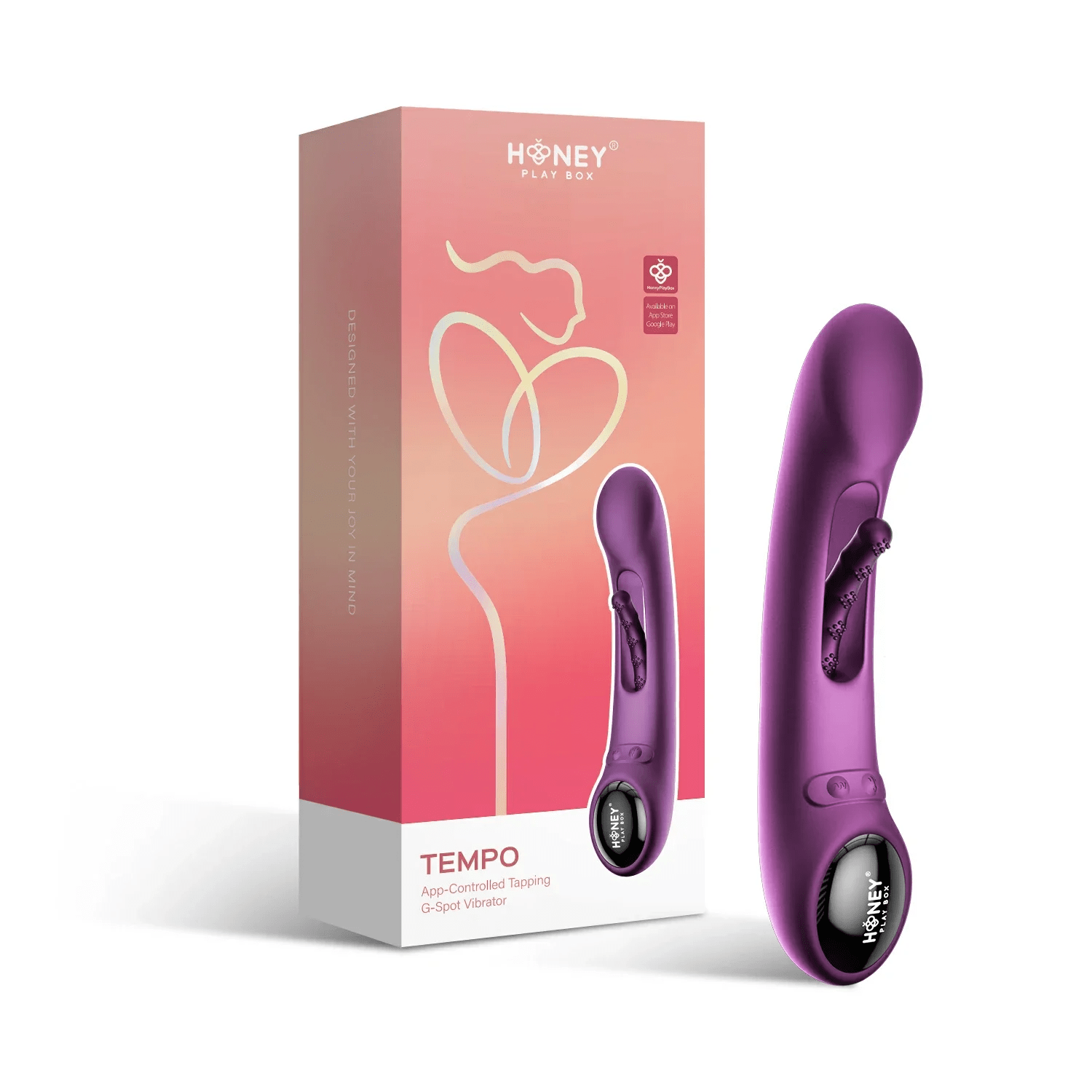 Honey Play Box App Controlled Toys Honey Play Box Tempo App-Controlled Tapping G-spot Vibrator