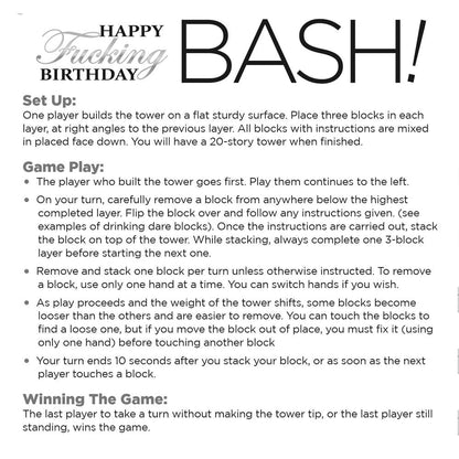 Little Genie Productions Happy Fucking BirthdayBash Drinking Game